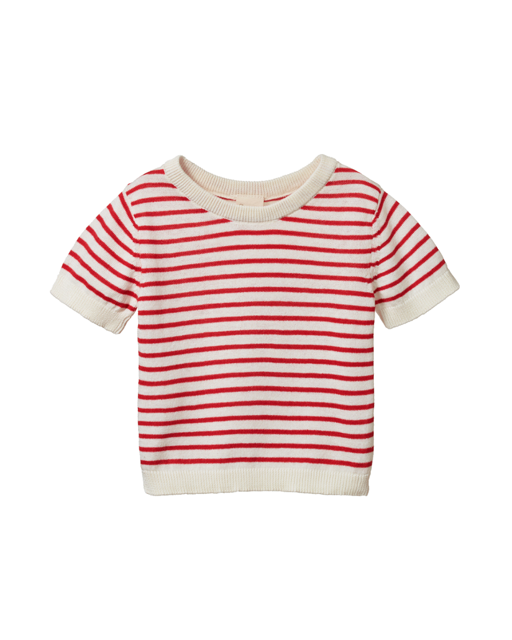 Knitted River Tee- Red Sailor Stripe