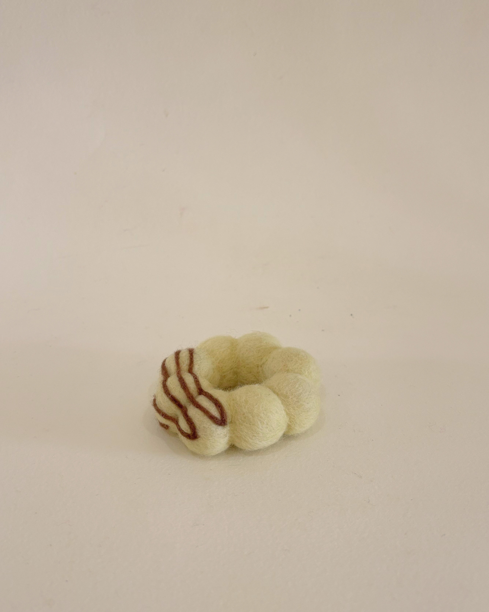 Felt Buttery Vanilla Pon De Ring Mochi Donut