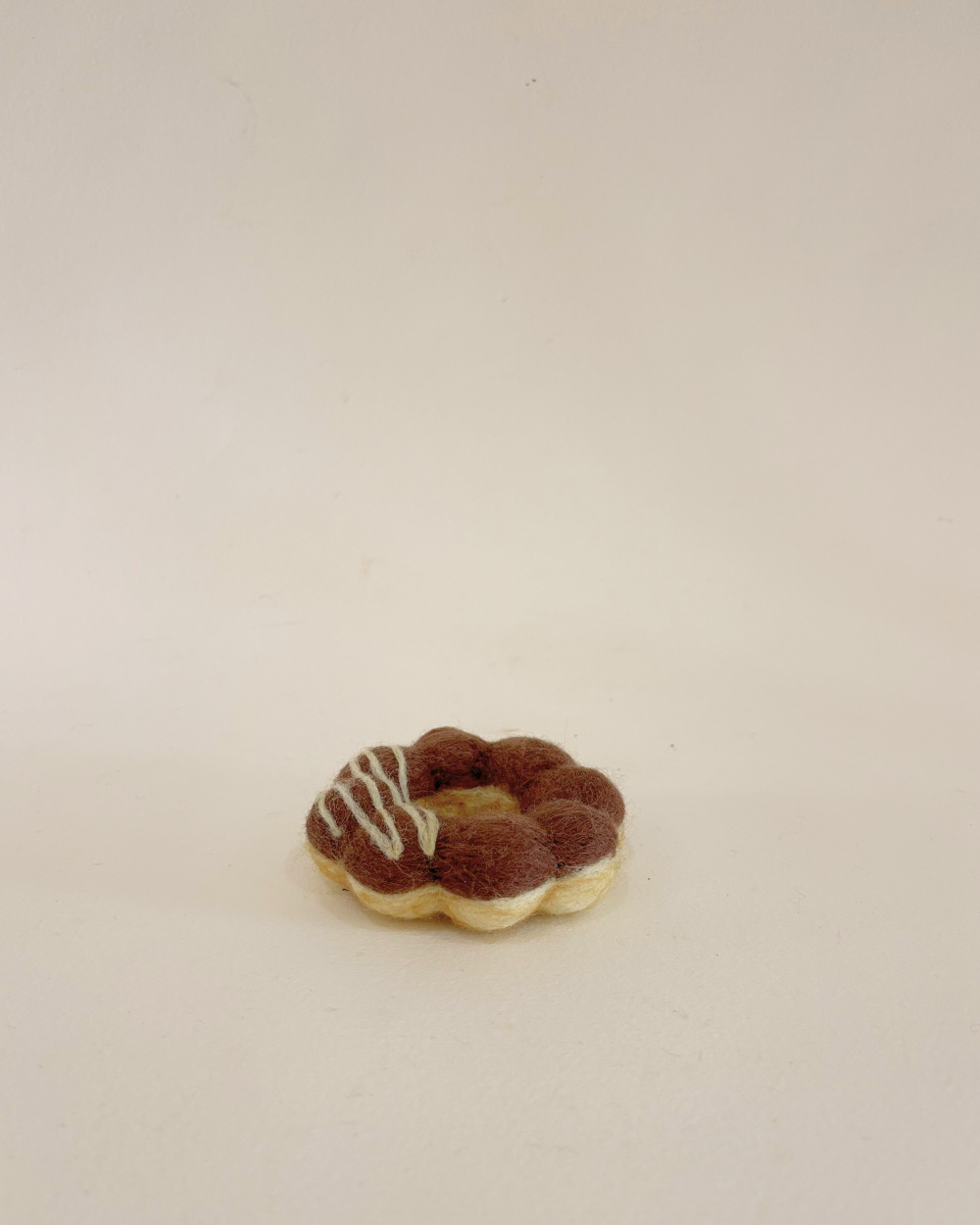Felt Chocolate Pon De Ring Mochi Donut