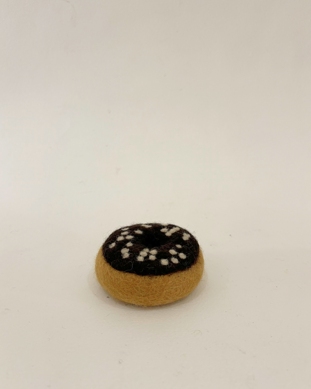 Felt Donut with Chocolate Frosting and Nuts