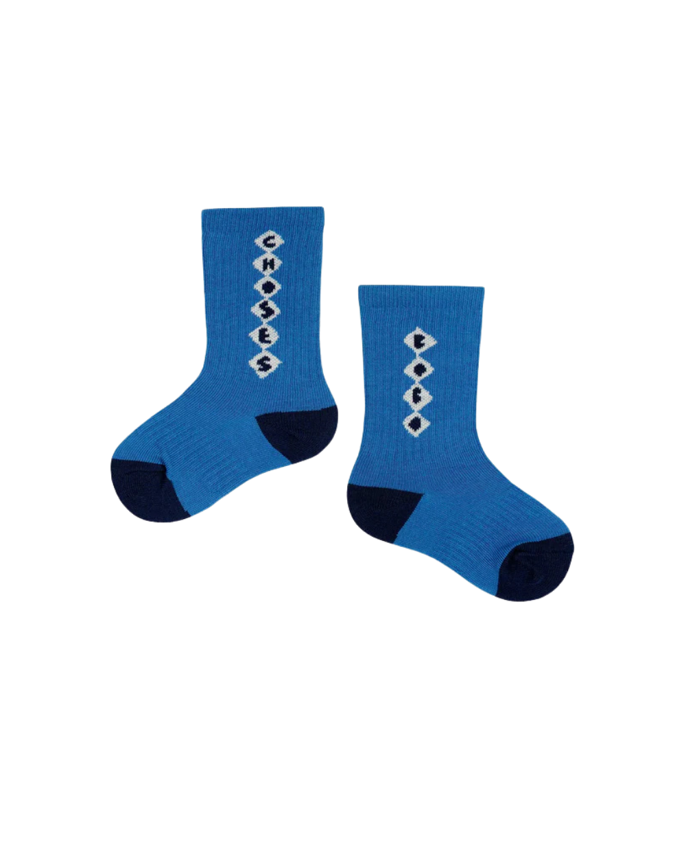 Baby Bobo Diamonds Long Socks - Blue