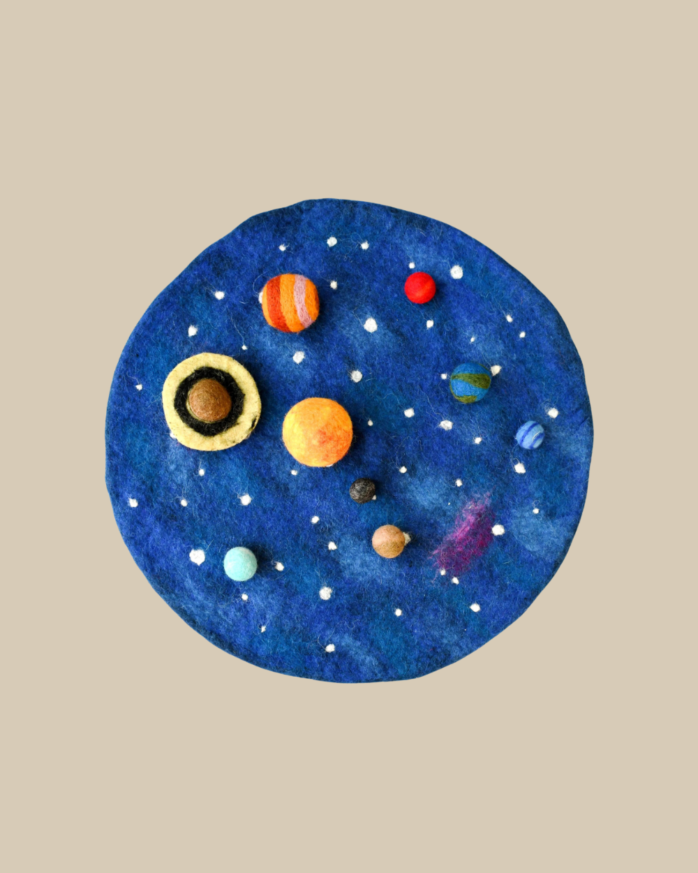 Solar System Outer Space Play Mat with Felt Planets