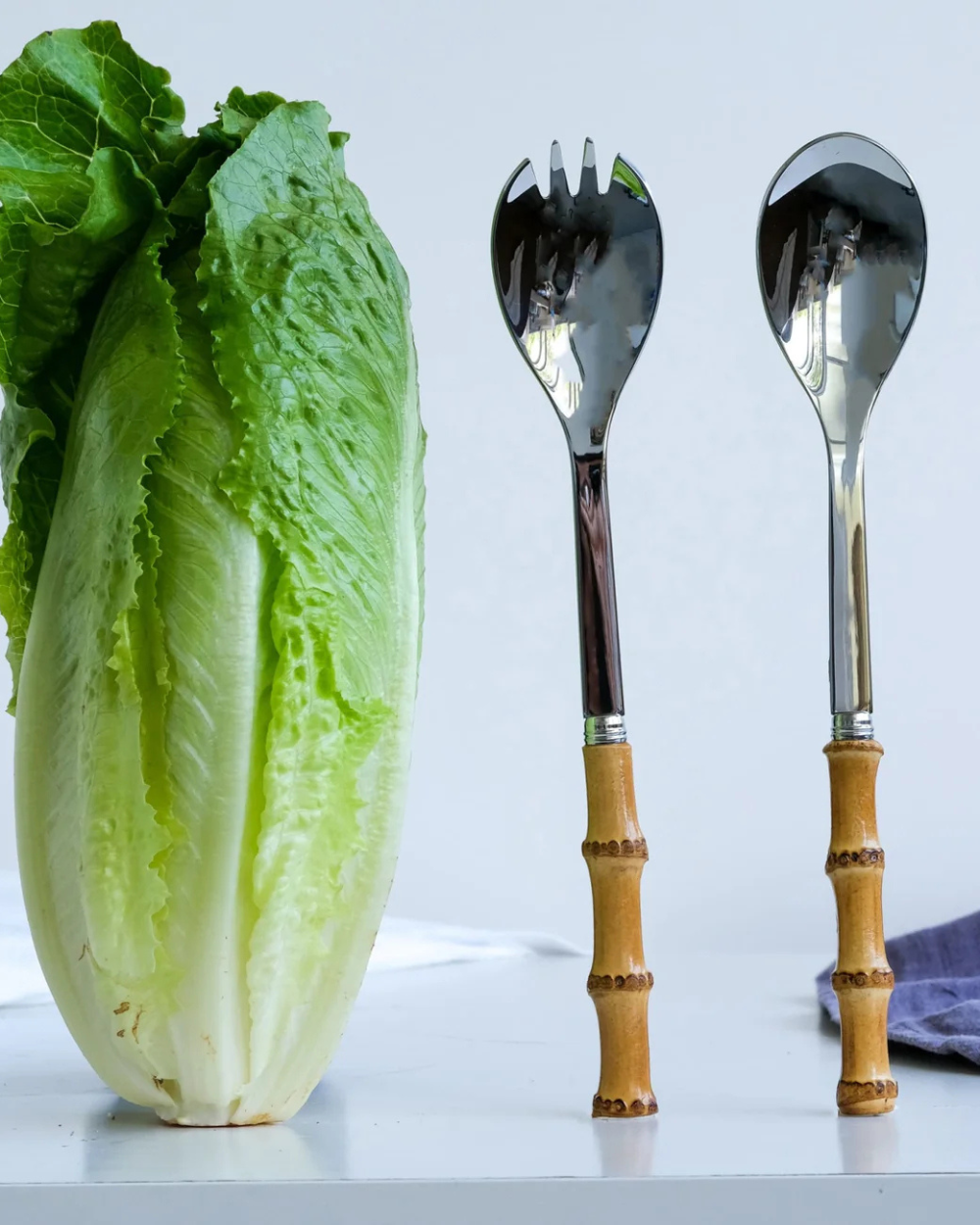 2pc Salad Serving Set - Light Bamboo