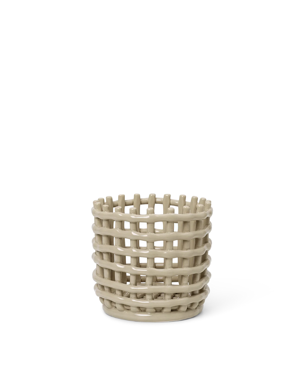Ceramic Basket - Small - Cashmere