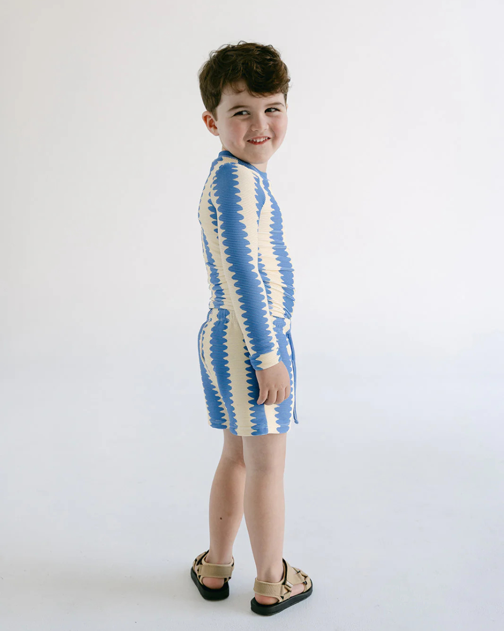 Boys Swim Shorts - Blueberry Wobble