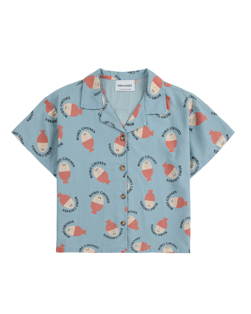 Morning Egg All Over Light Denim Shirt