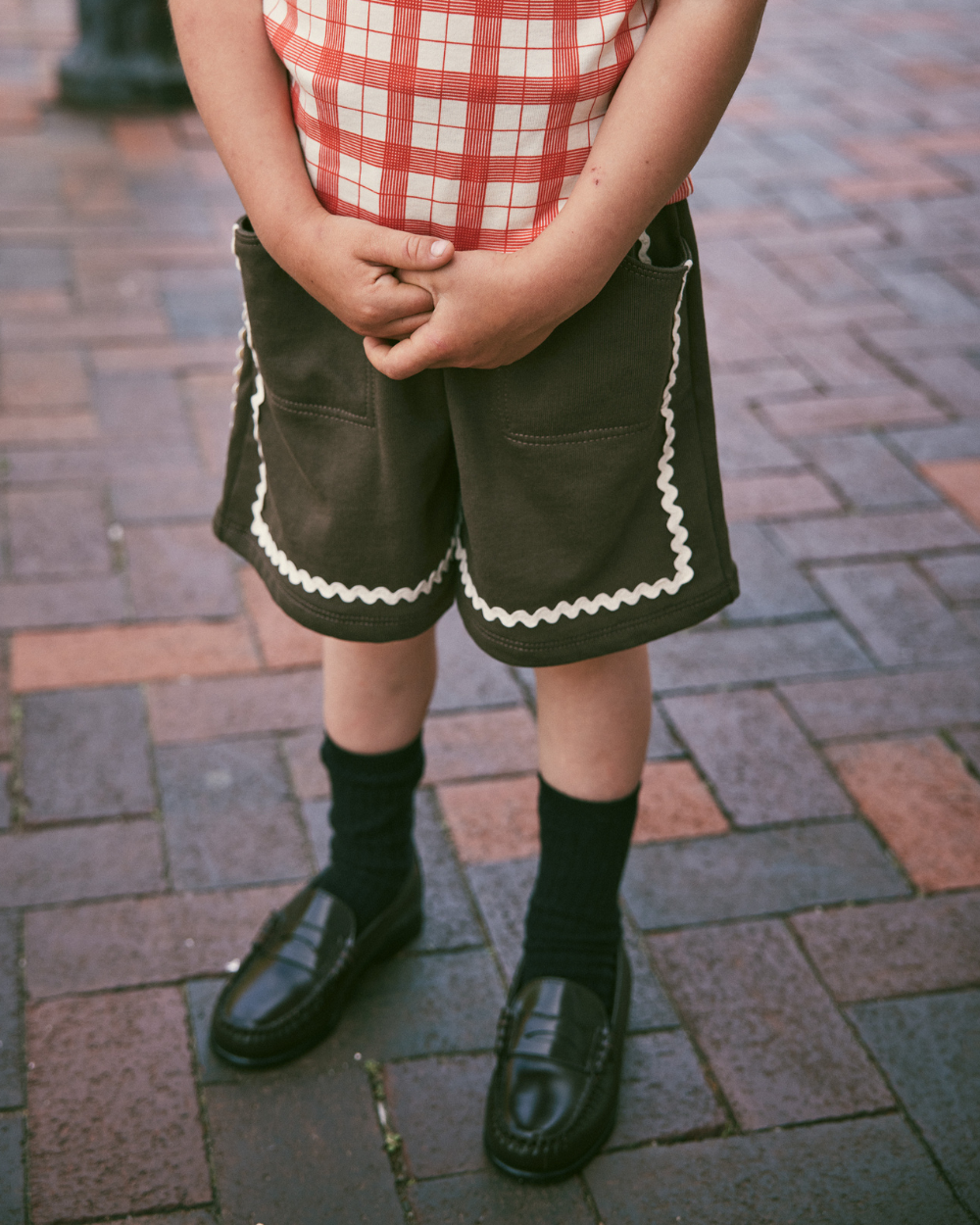 Rickrack Camp Short - Bark