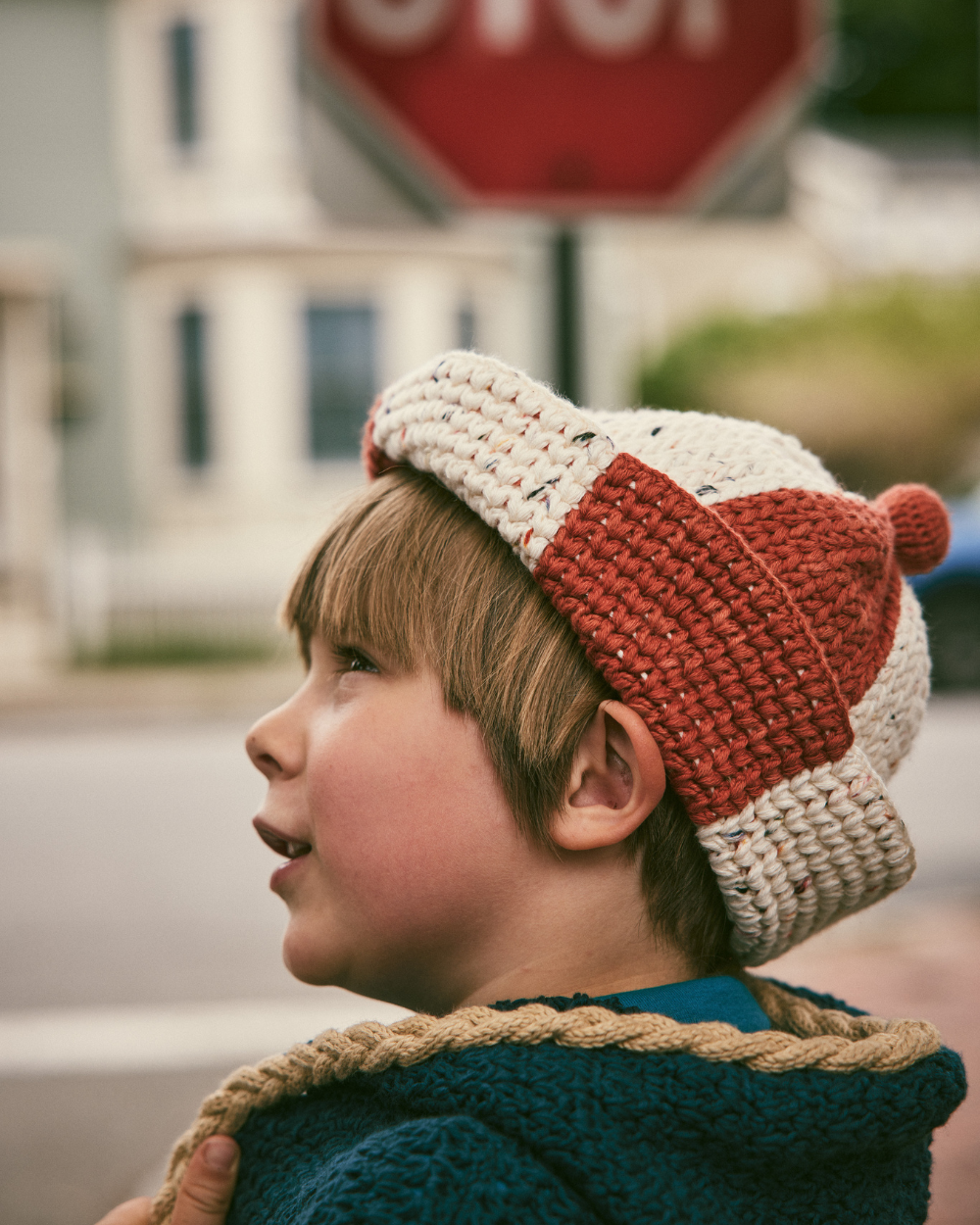 Crochet Tulip Hat - Claystone