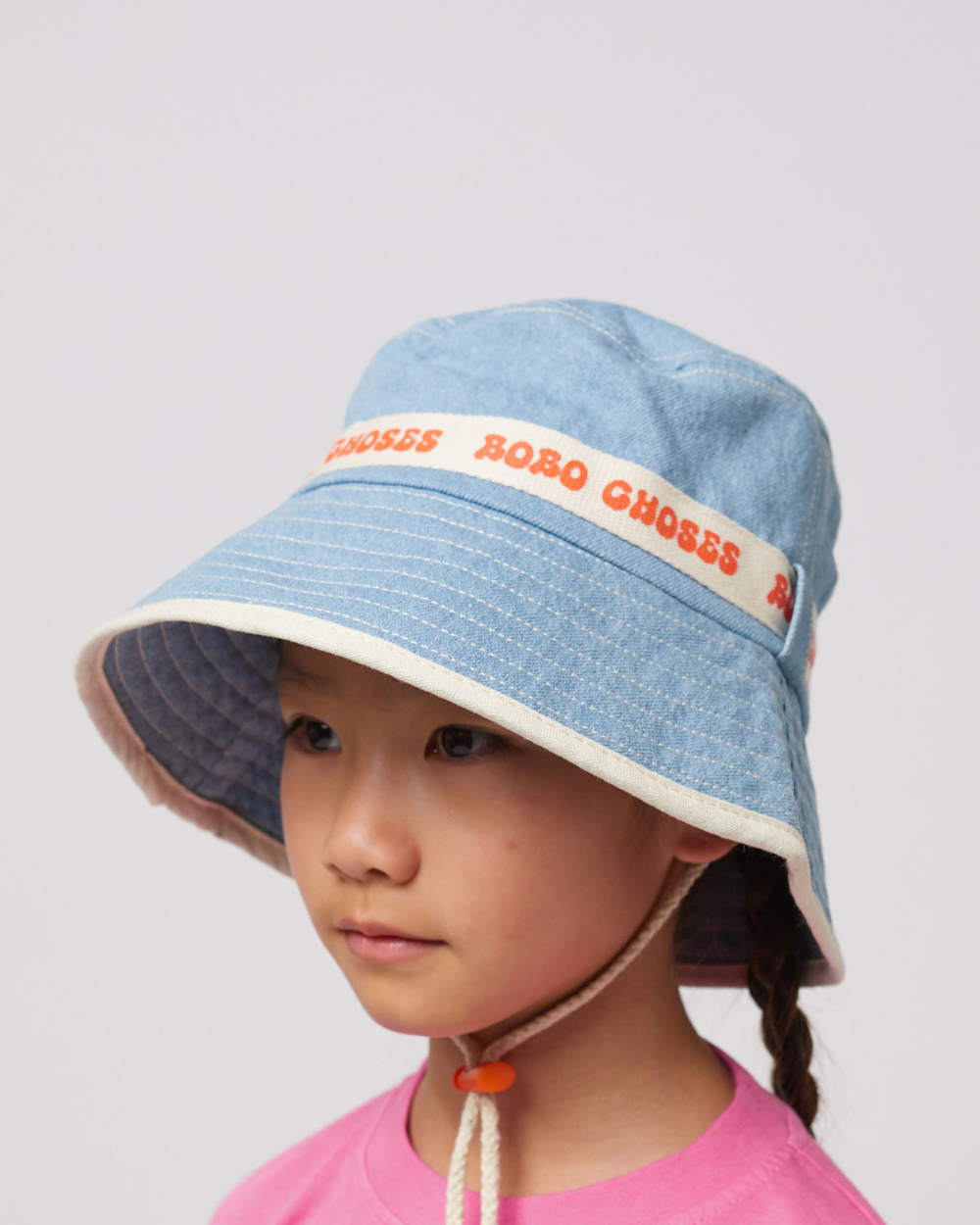 Bobo Choses Light Denim Bucket Hat - Light blue