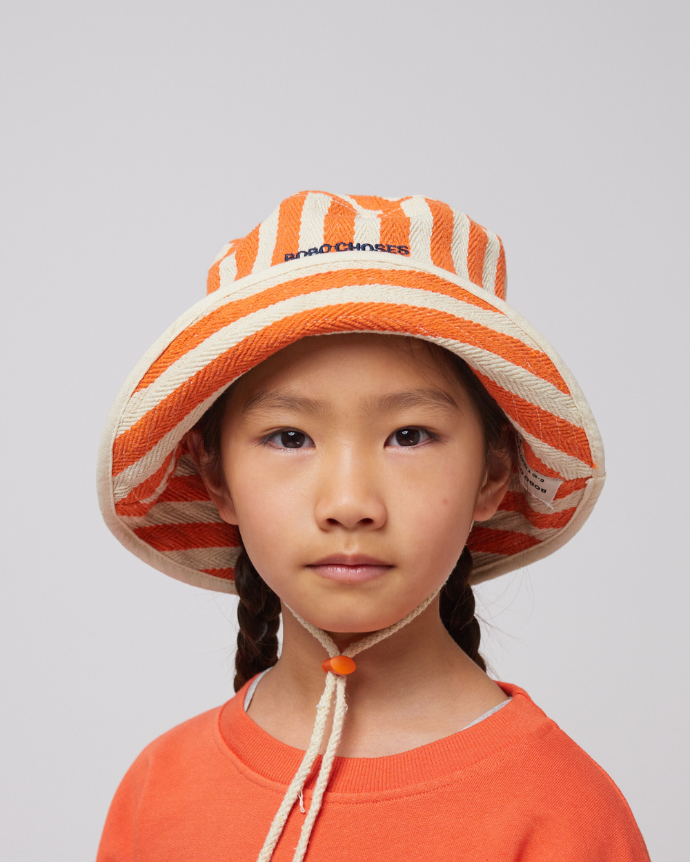 Bobo Choses Striped Bucket Hat - Orange