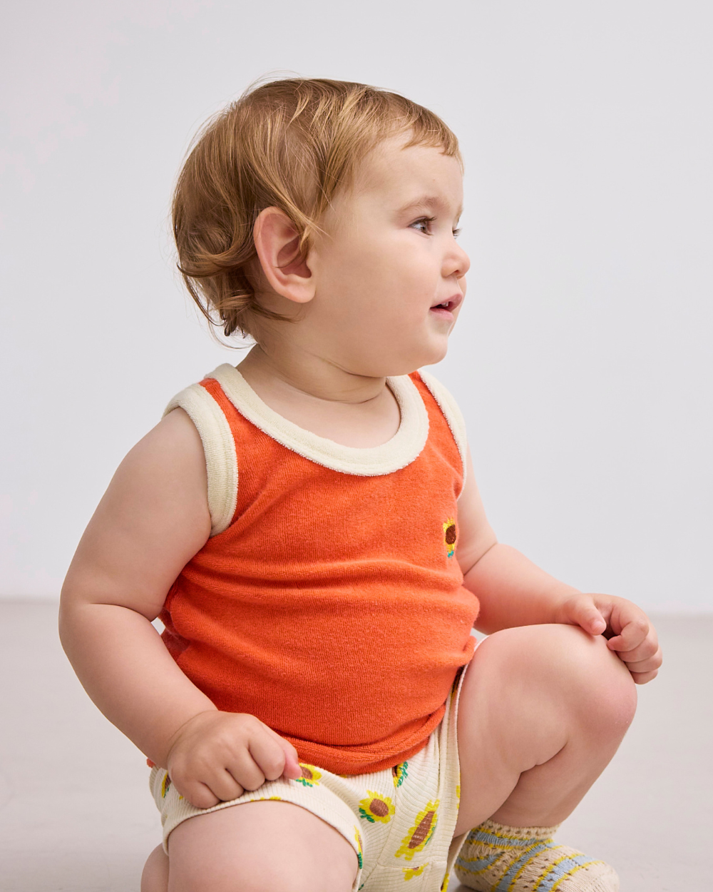 Sunflower Terry Cloth Tank Top - Red