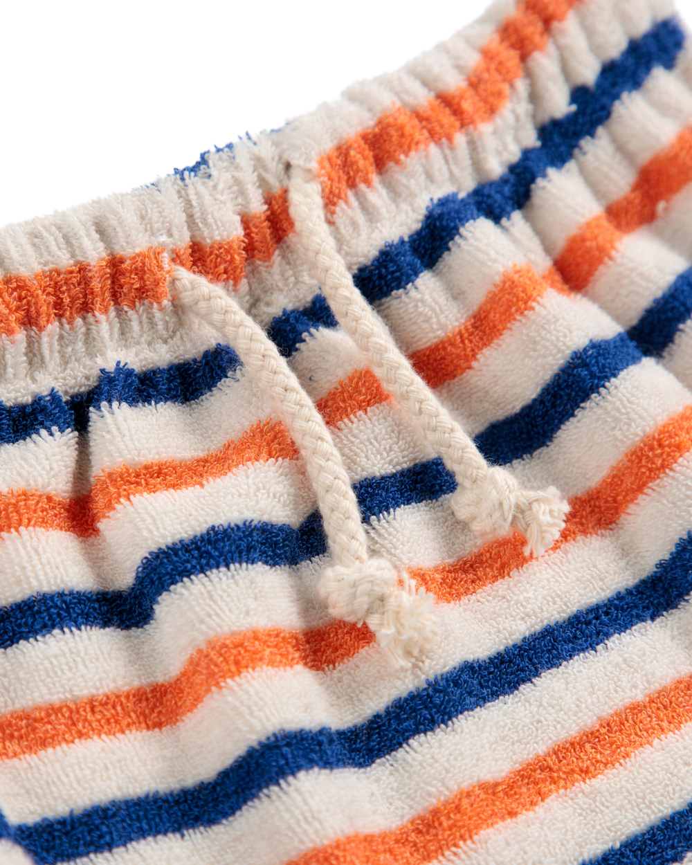 Smiling Stripe Terry Cloth Harem Pants - Off White Stripe