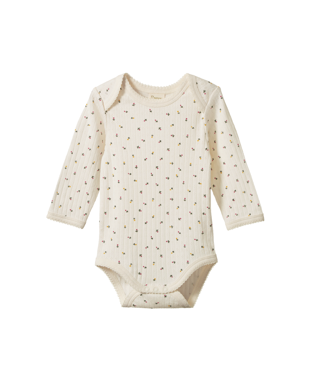 Pointelle Longsleeve Bodysuit - Aster Floral