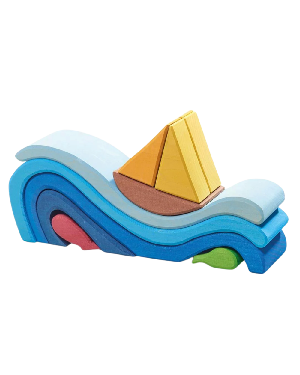 Wooden Blocks - Wave Boat