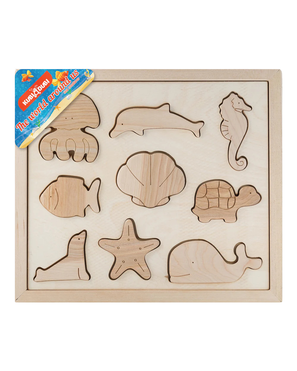 Wooden Sorting Puzzle - Sea Creatures