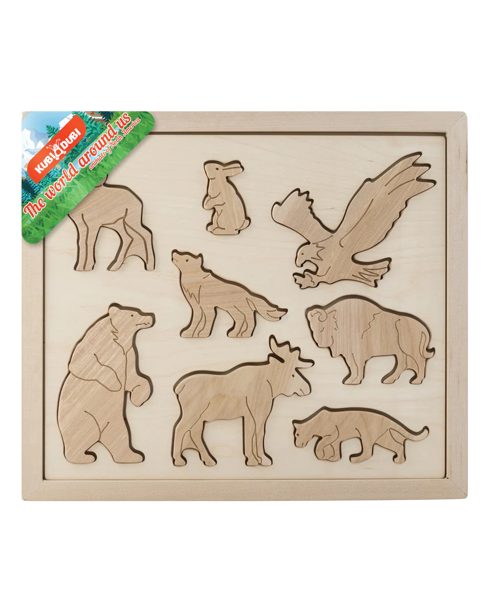 Wooden Sorting Puzzle - Animals Of North America