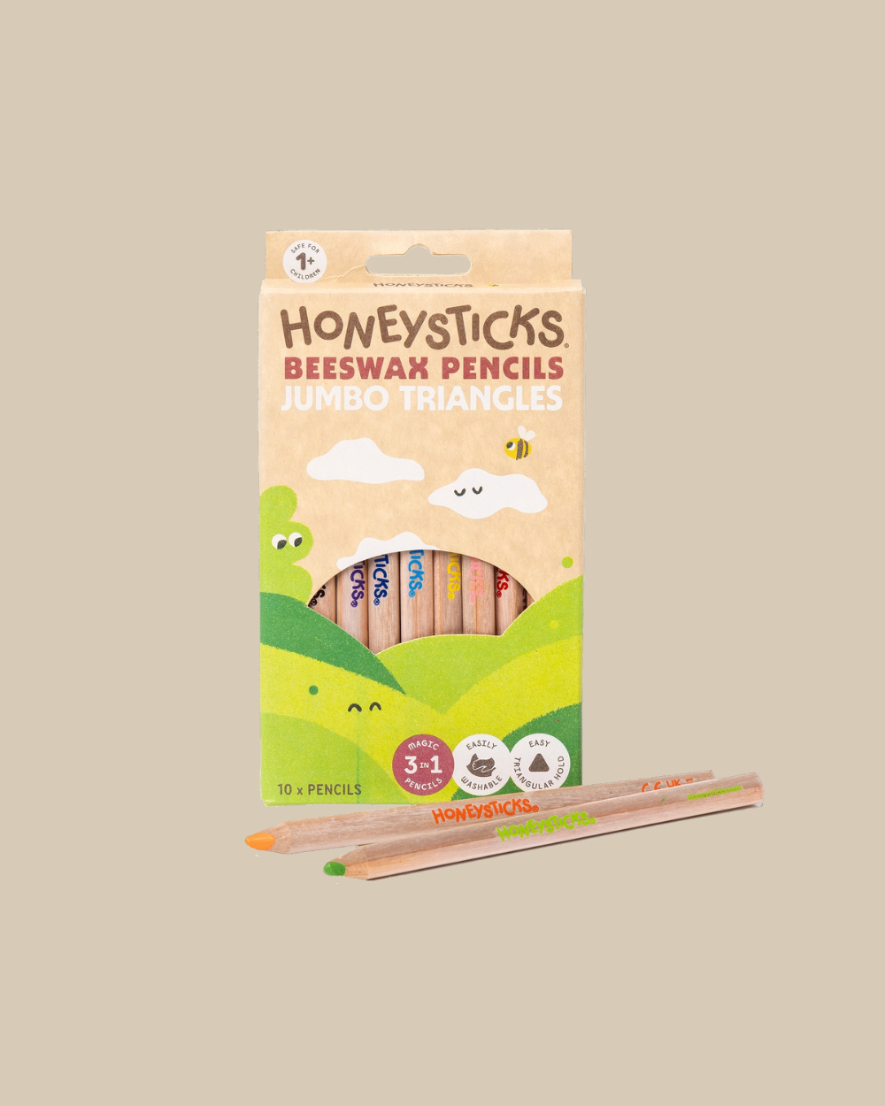 Honeysticks Pencils Jumbo Triangles - 10 Pack
