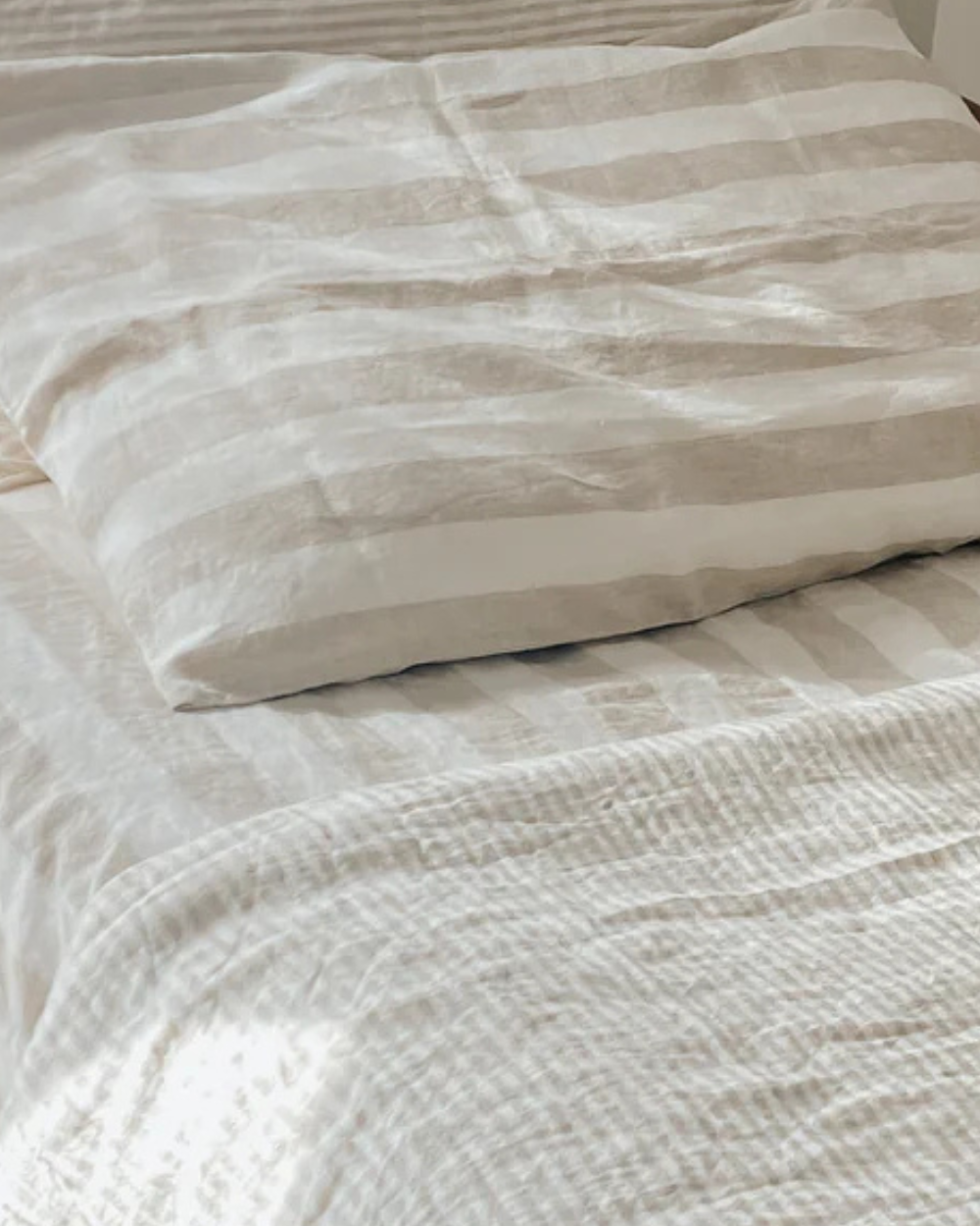Pillowcase - Natural Wide Stripe