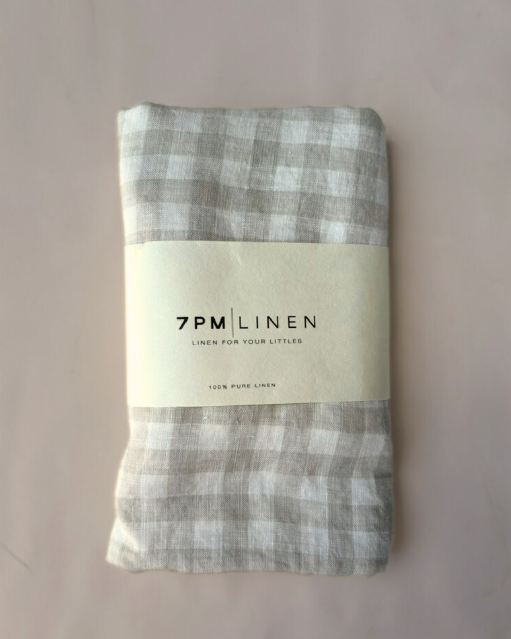 Bassinet Fitted Sheet - Dove Gingham