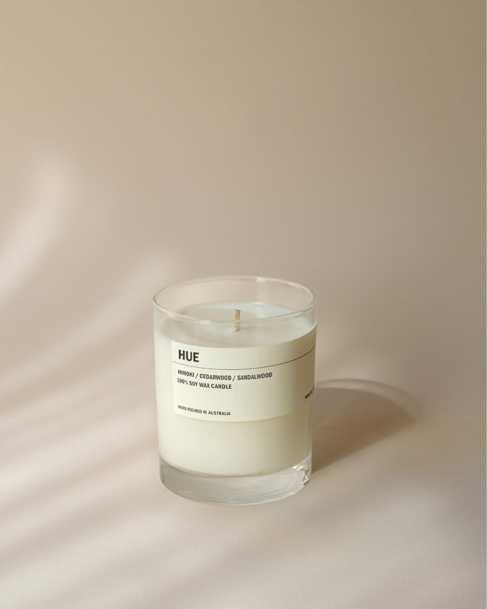 HUE: Hinoki / Cedarwood / Sandalwood - Clear Candle 300g
