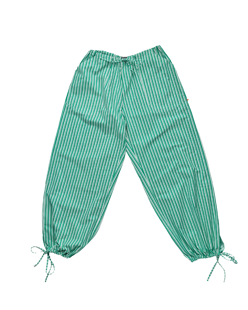 Drawstring Pant - Green/White Stripe