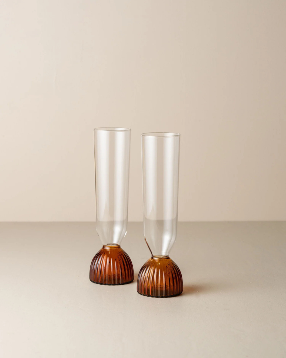 Kairos Champagne Flute Pair - Amber