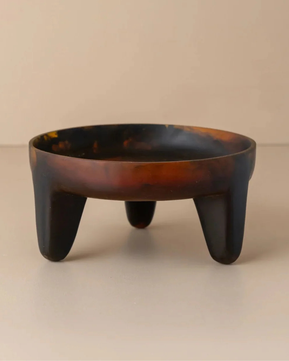 Flow Resin Structured Fruit Bowl - Earth
