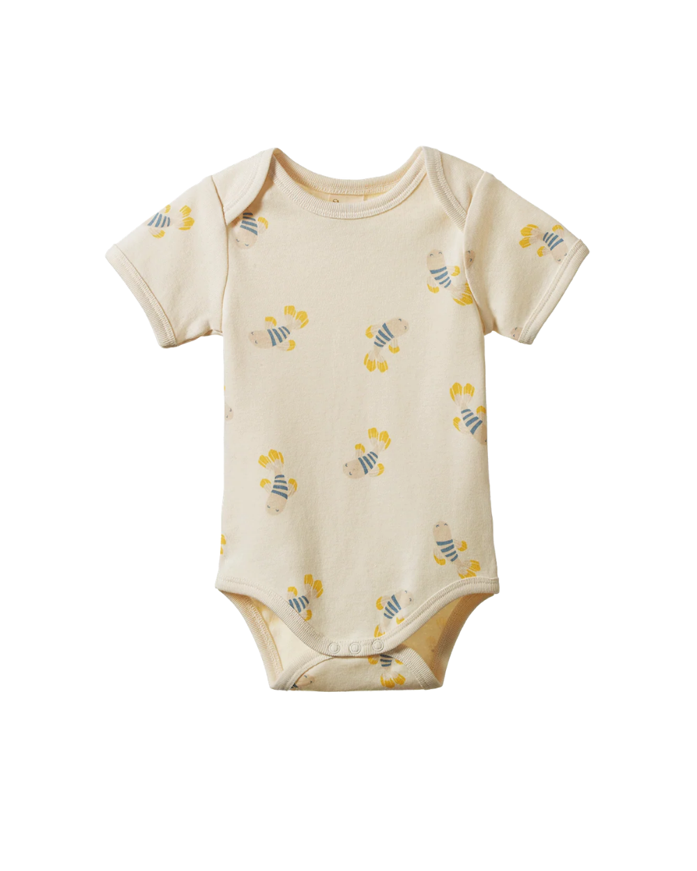 Organic Cotton Shortsleeve Bodysuit - Fish Fable