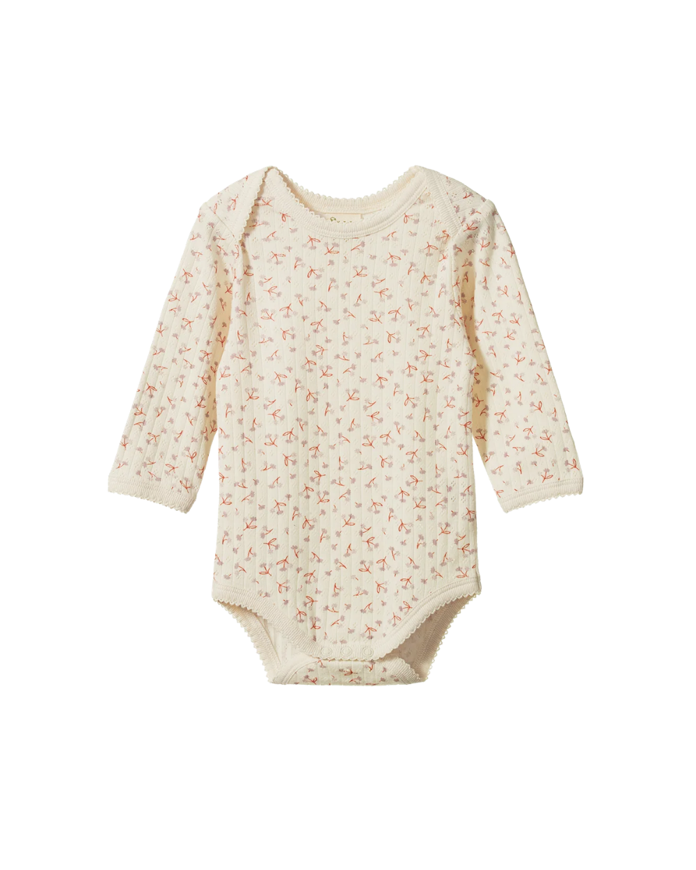 Longsleeve Pointelle Bodysuit - Dandelion Print