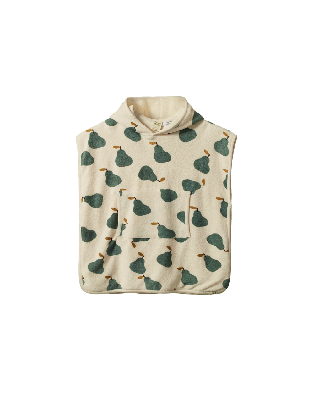 Hooded Poncho Towel - Pear Print