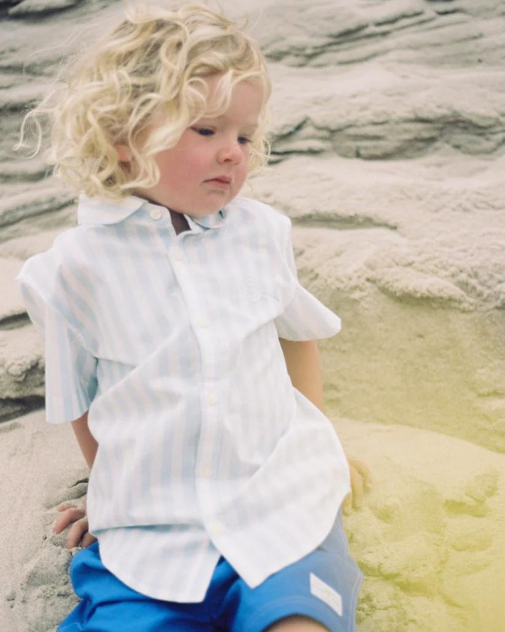 Offshore S/S Shirt - White/Dreams Come Blue Stripe