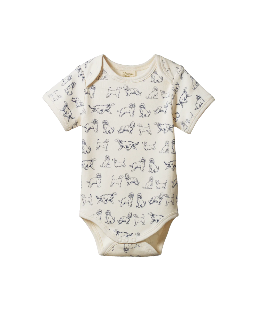 Organic Cotton Shortsleeve Bodysuit - Dog Days Print