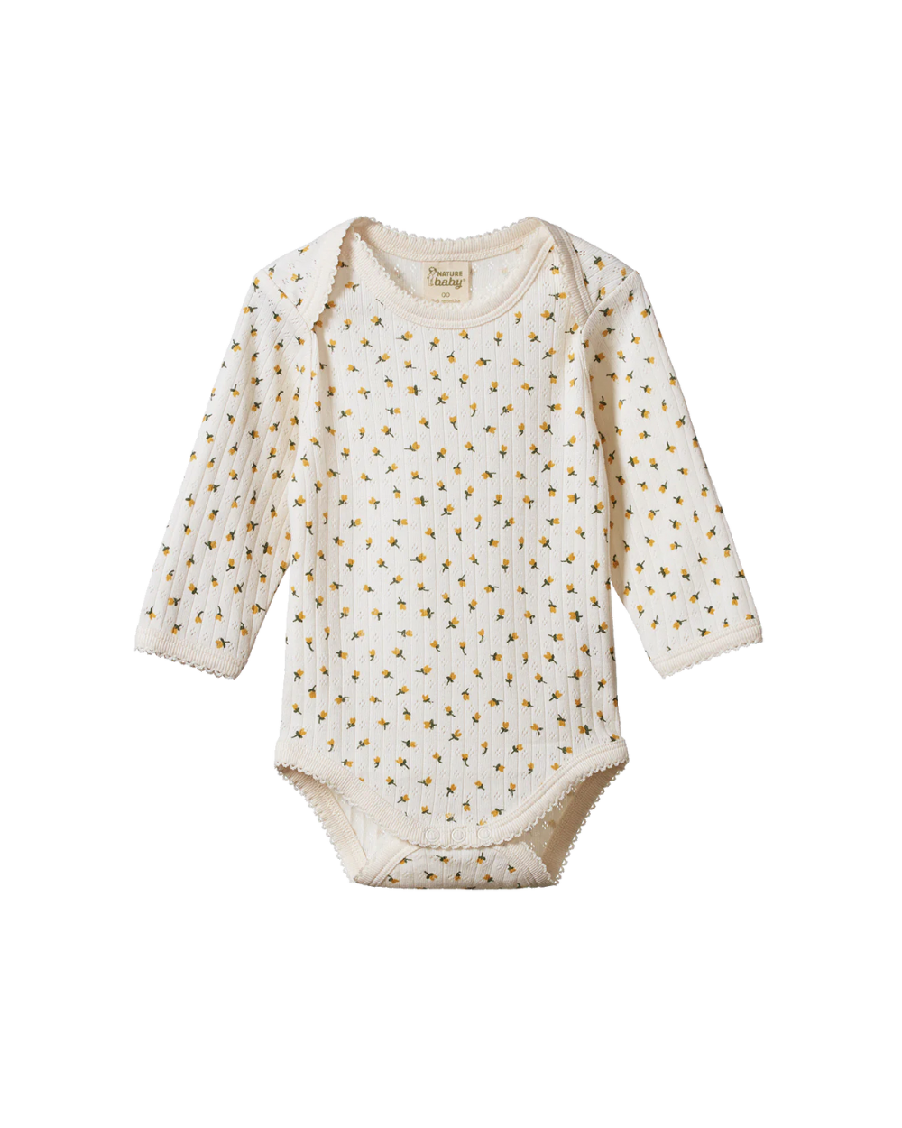 Pointelle Longsleeve Bodysuit - Tulip