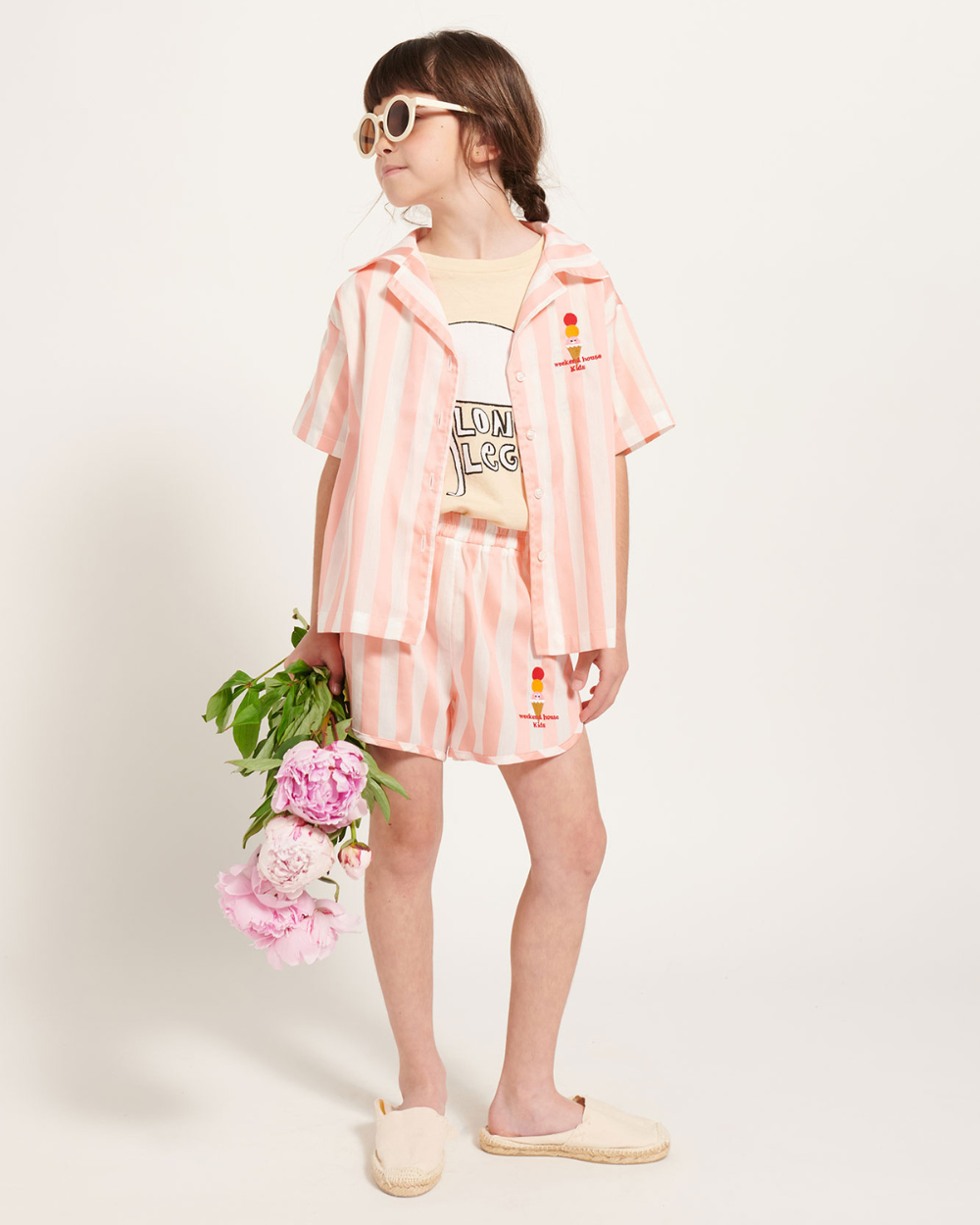 Striped Runner Shorts - Pink Stripe