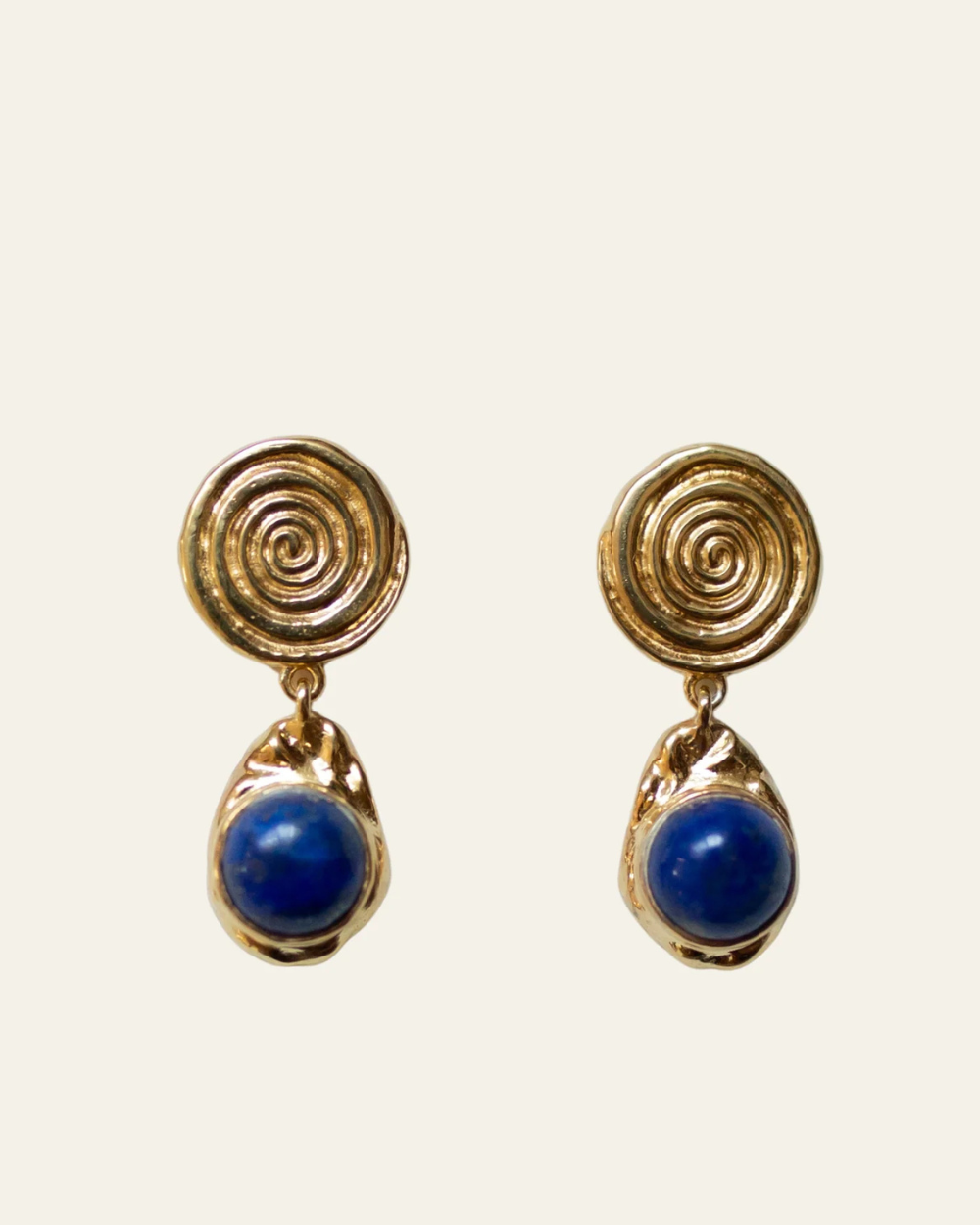 Spiral Earrings - Plated 18k Gold