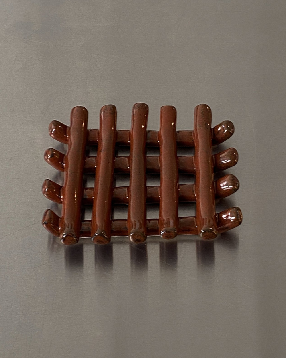 Grid Soap Dish - Red Ash