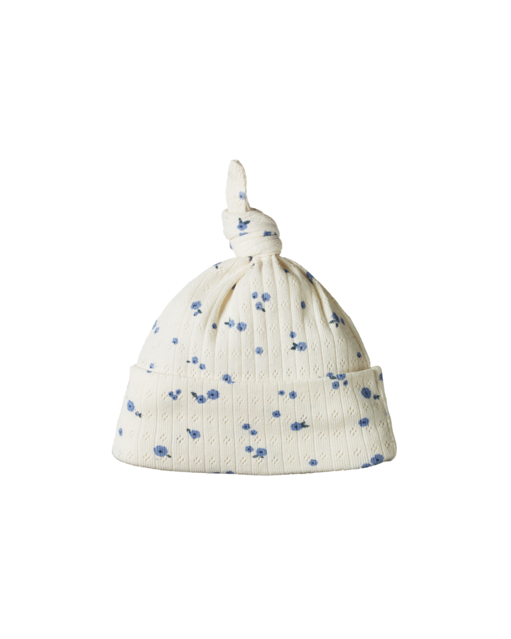 Cotton Knotted Beanie - Daisy Print