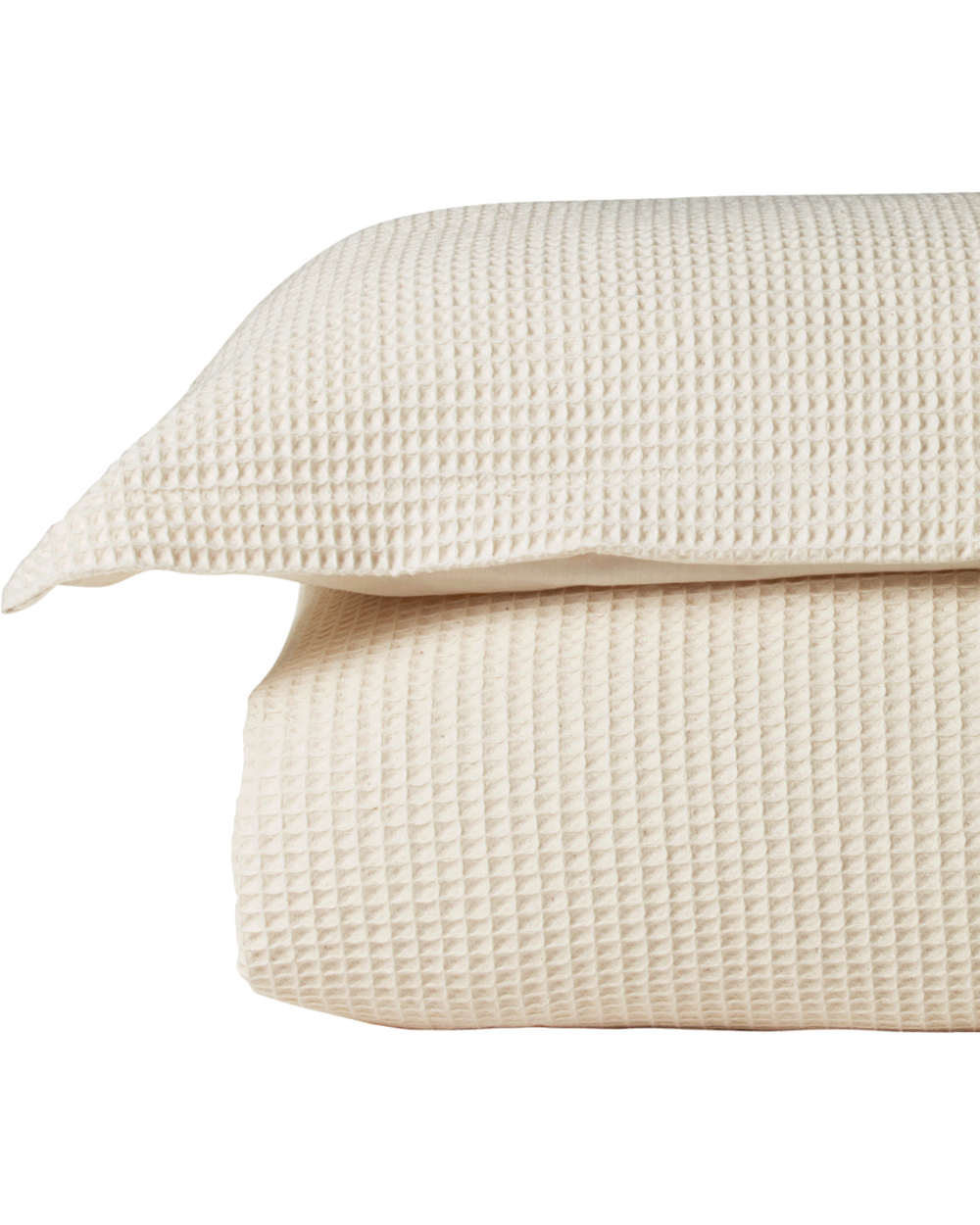 Waffle Duvet Cover & Pillowcase - King Single