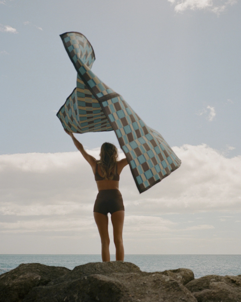 Woven Outdoor Mat - Azure