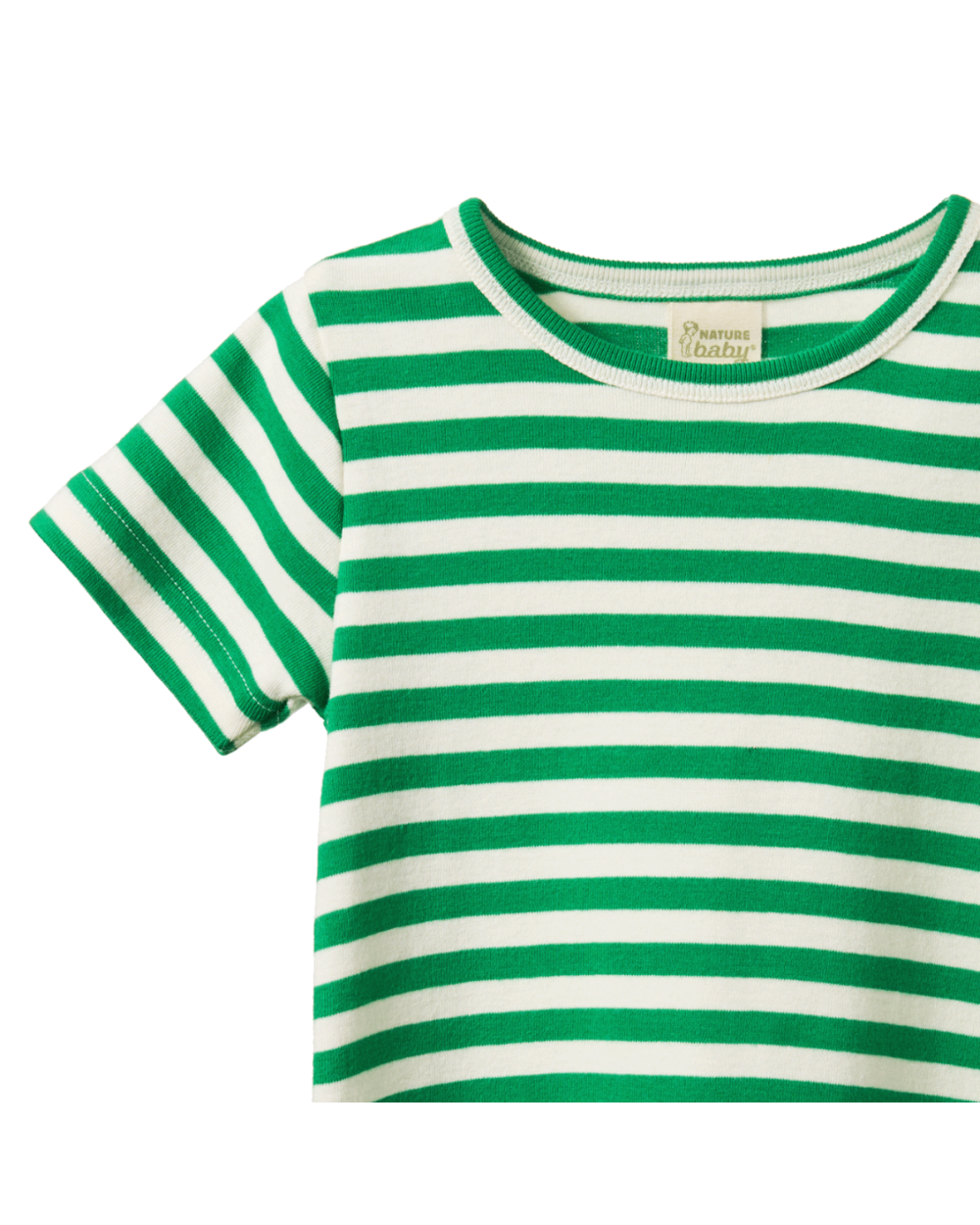 River Tee- Kelly Green Sea Stripe