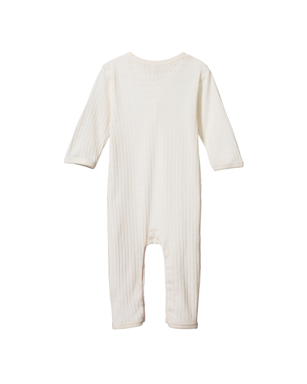 Henley Pointelle Pajama Suit - Natural