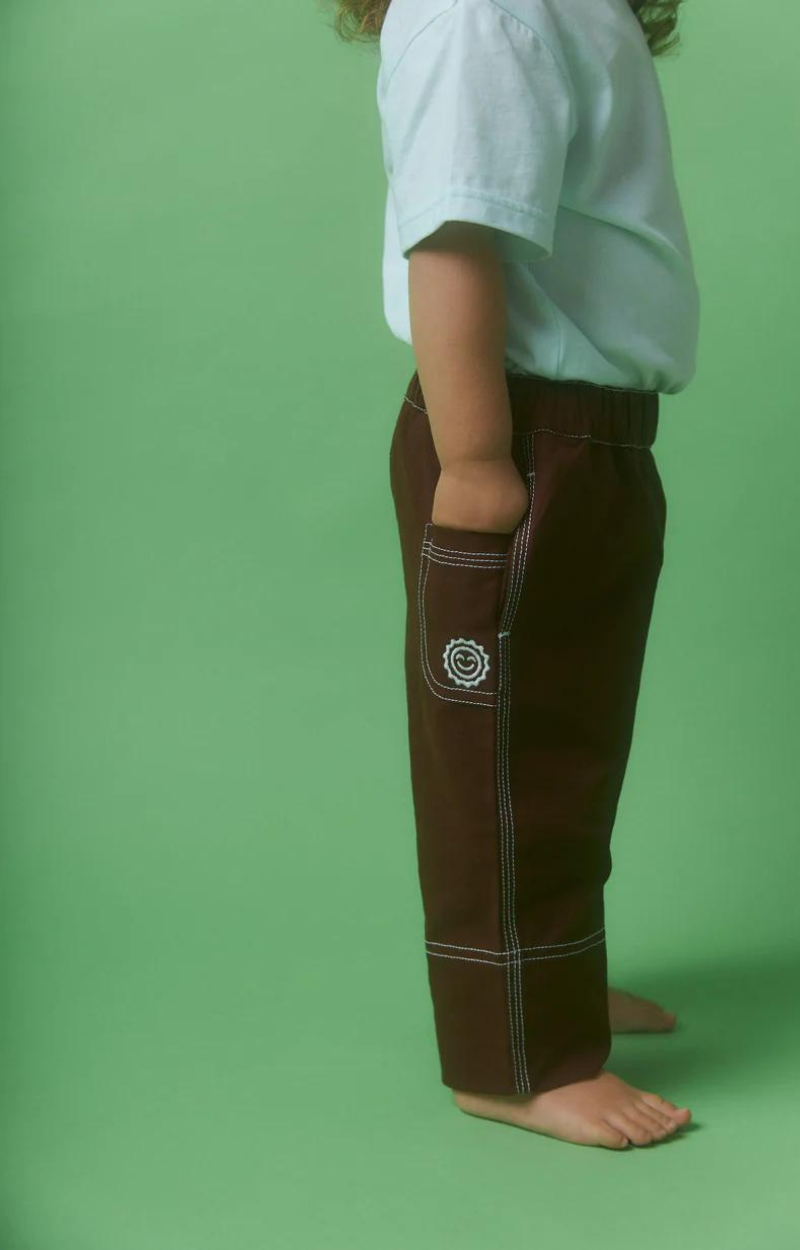 Connie Canvas Pant - Chocolate