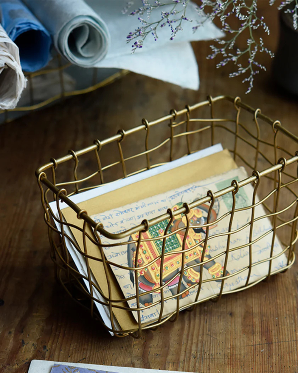 Brass Rectange Basket