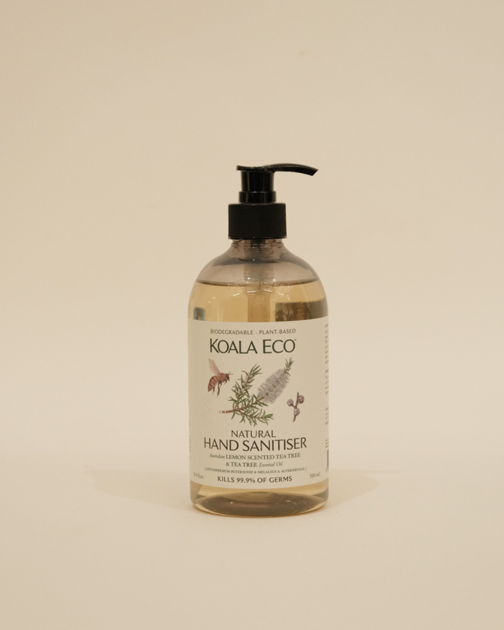 Hand Sanitiser - Lemon Scented Tea Tree & Tea Tree Essential Oil 500ml