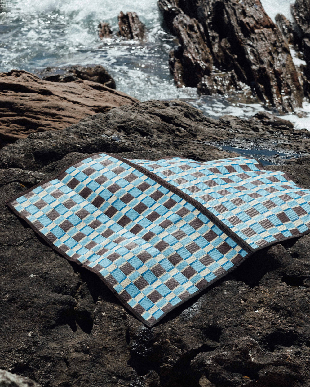 Woven Outdoor Mat - Azure