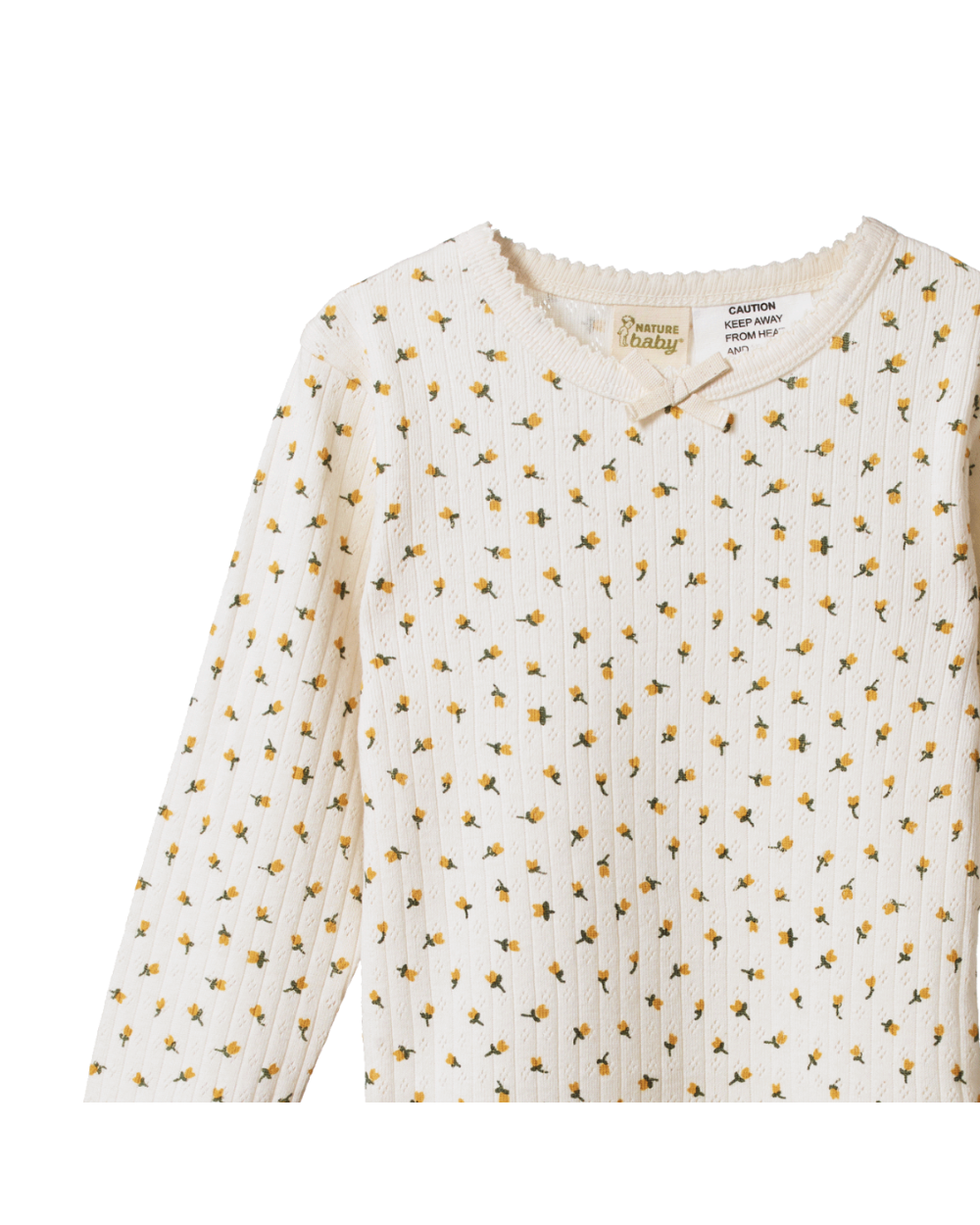 Long Sleeve Pointelle Pajamas - Tulip