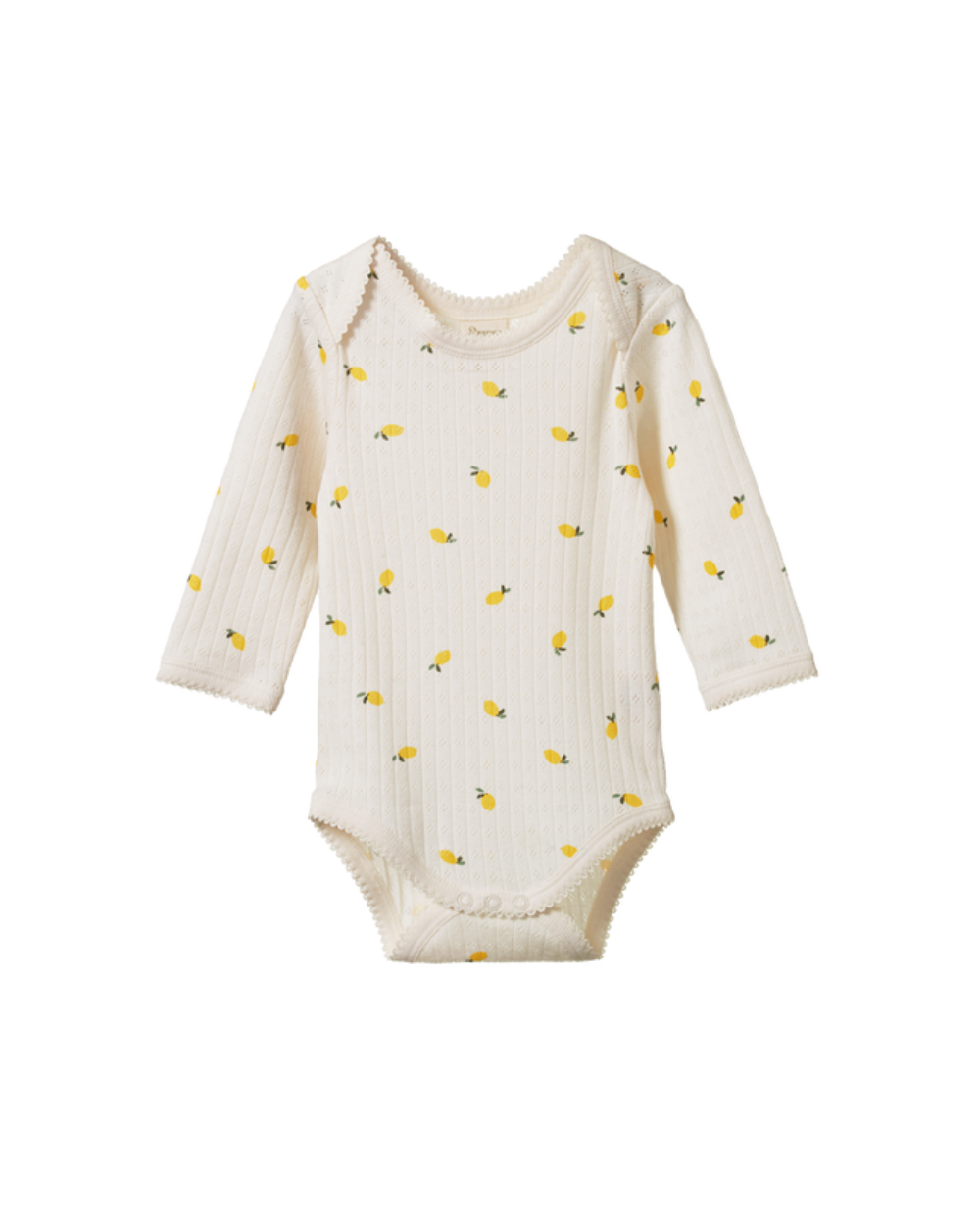 Pointelle Longsleeve Bodysuit - Lemon