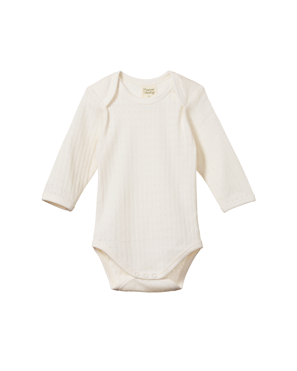 Pointelle Longsleeve Bodysuit - Natural