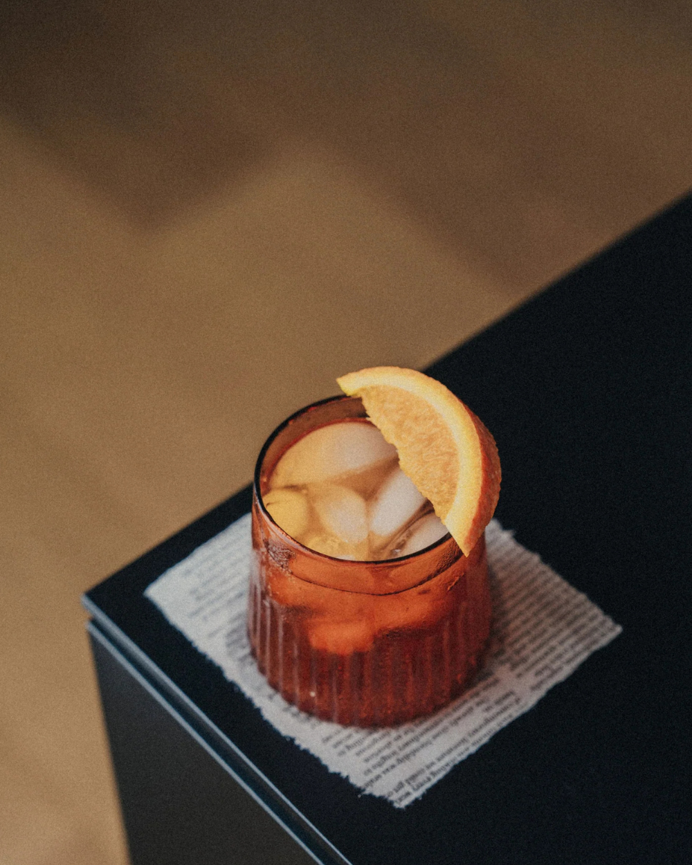 Kairos Medium Water Glass Set 4 - Dark Amber