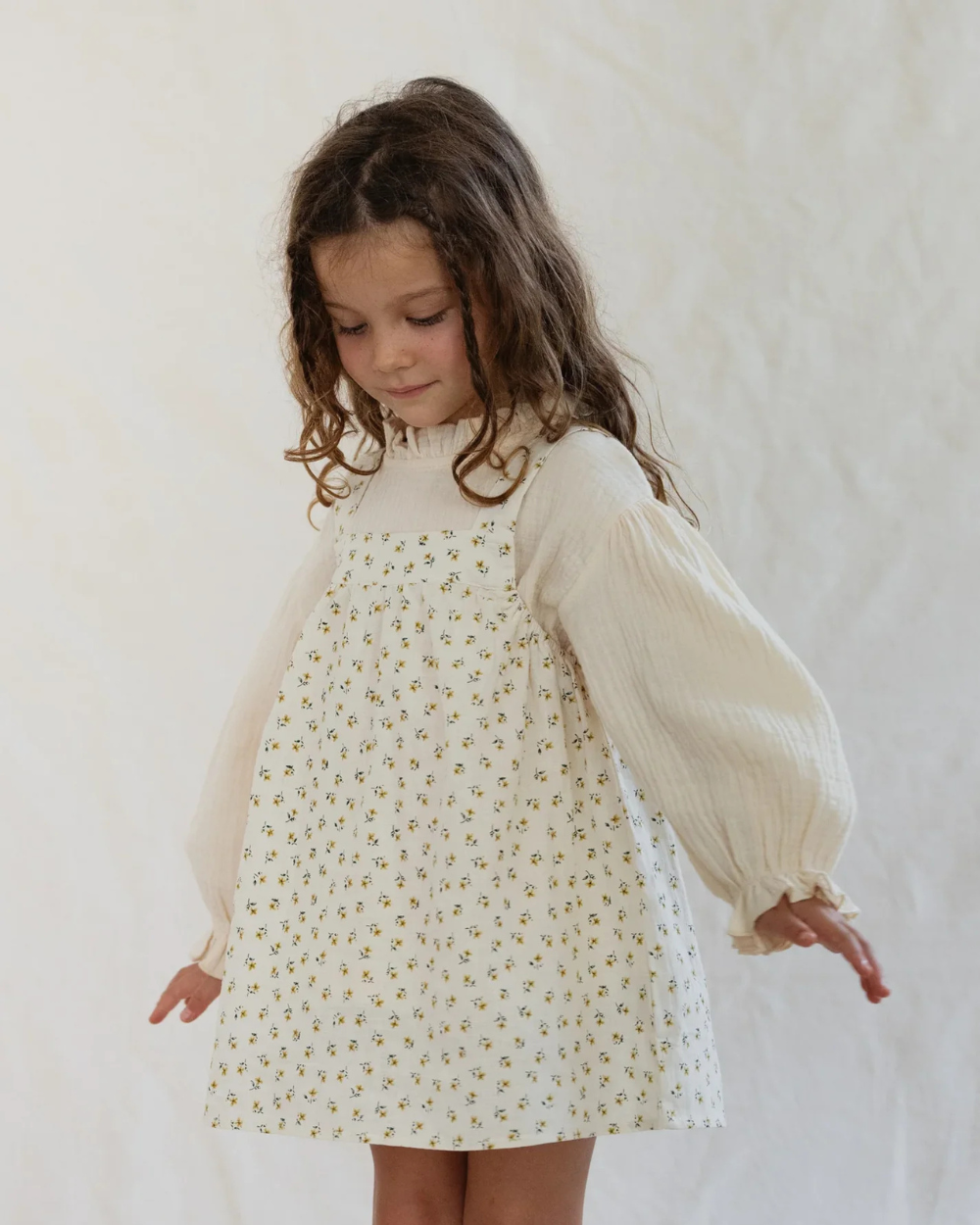 Meadow Pinafore - Marigold Print